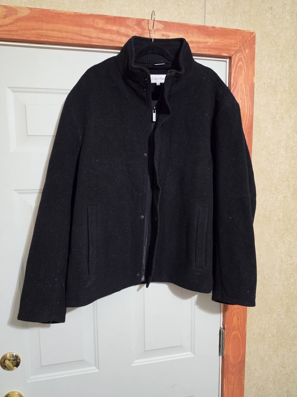 Calvin Klein Black Men's Wool Blend Jacket Size 2x